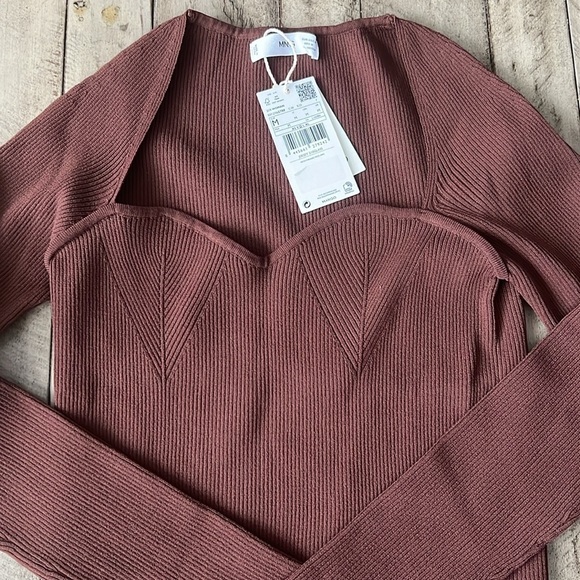 Mango glass top brown Size M NWT - Picture 5 of 6